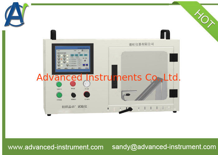ISO 6941 Textile Fabric Vertical Flame Spread Time Test Equipment